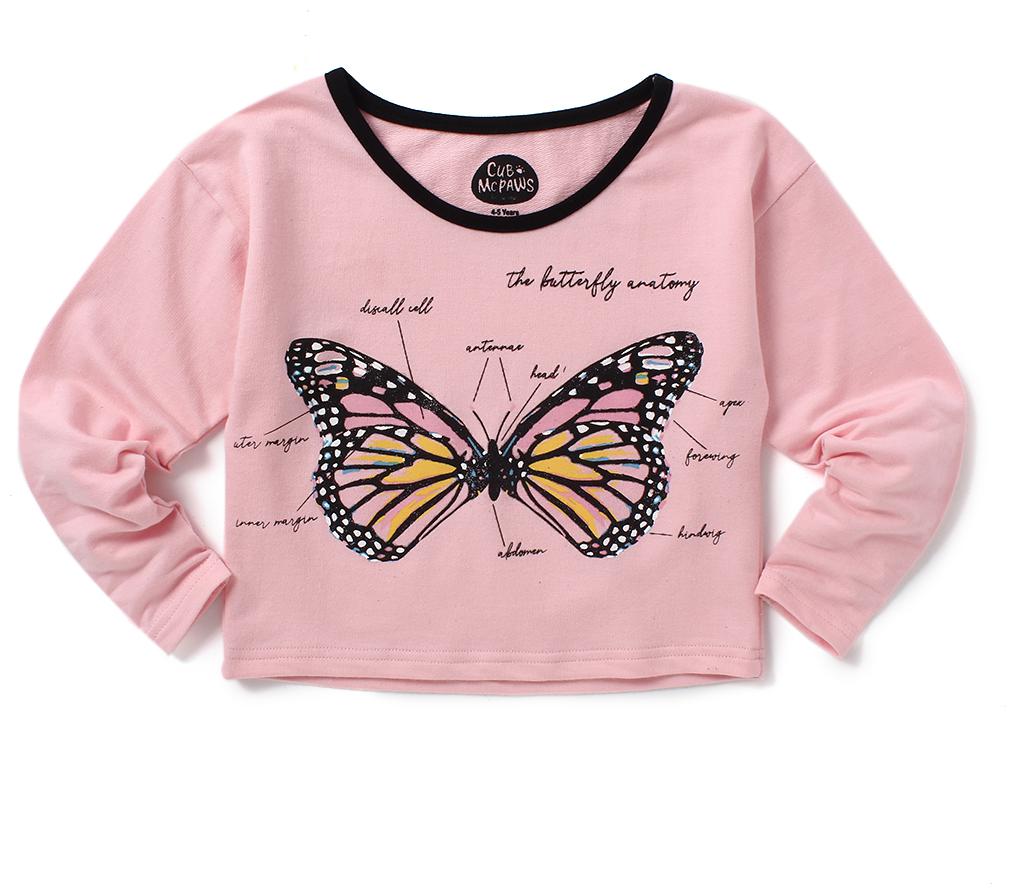 

CuB McPAWS Girl Cotton Printed Top - Pink