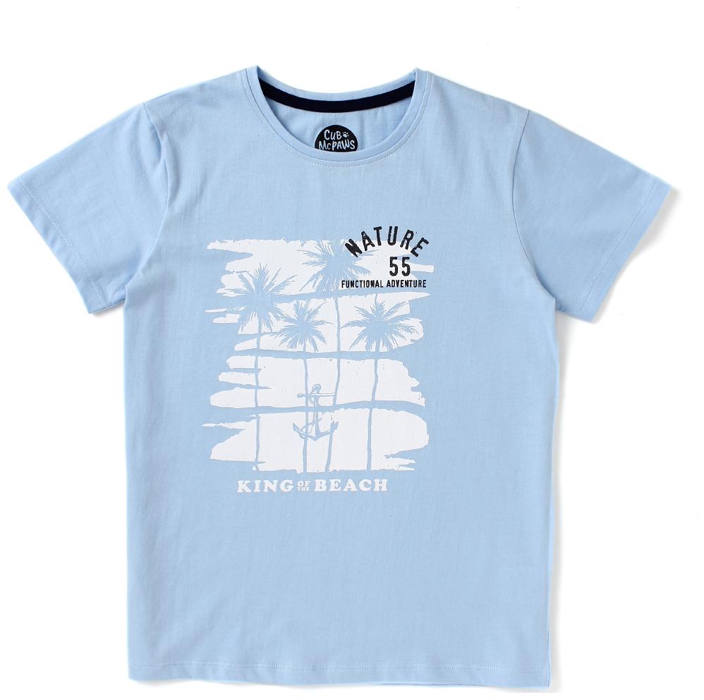 

CuB McPAWS Boy Cotton Printed T-shirt - Blue