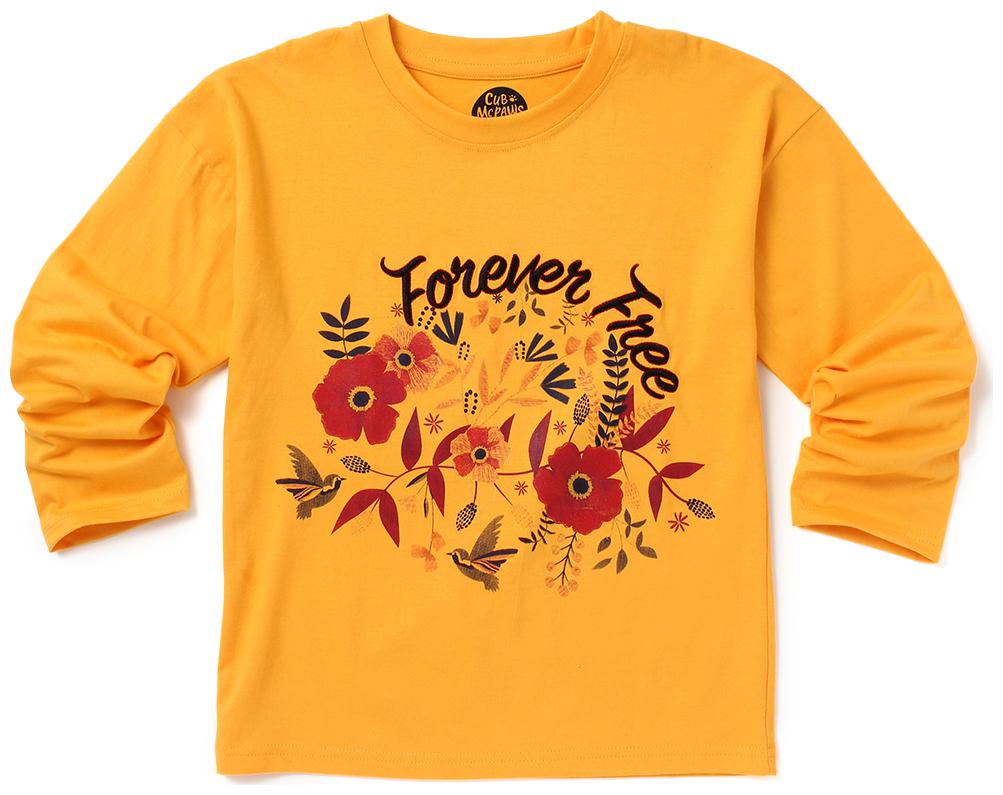 

CuB McPAWS Girl Cotton Printed T shirt - Yellow