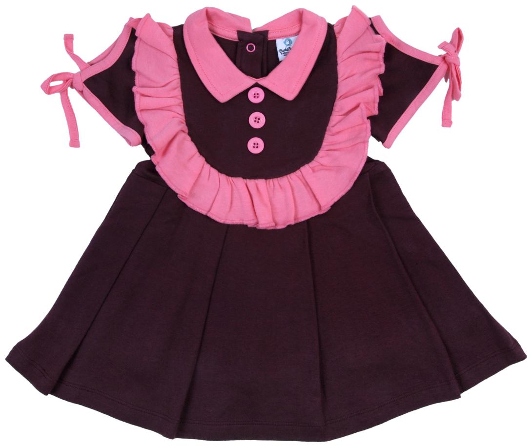 

Cuddledoo Baby girl Cotton Solid Princess frock - Maroon