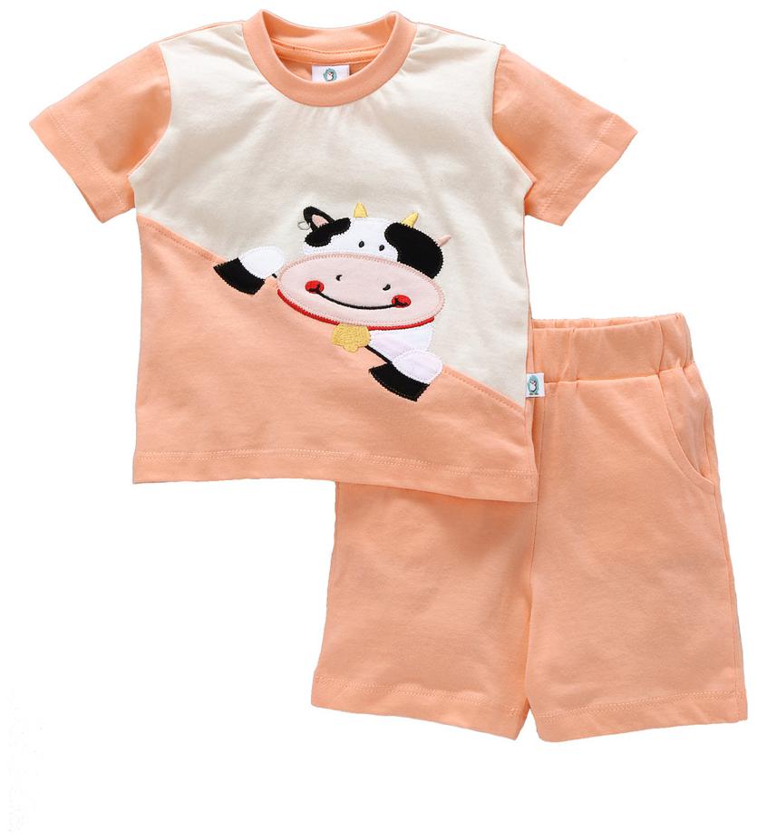 

Cuddledoo Baby boy Top bottom set - Orange