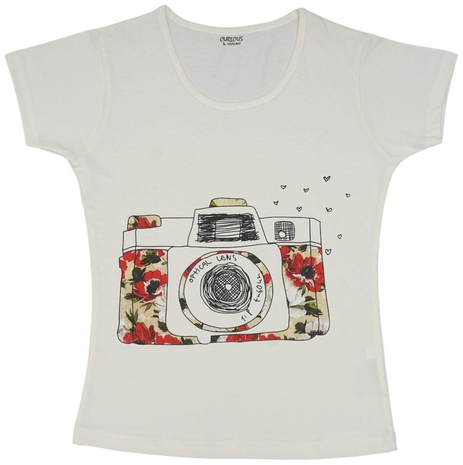 

curlous Girl Cotton Solid Top - White