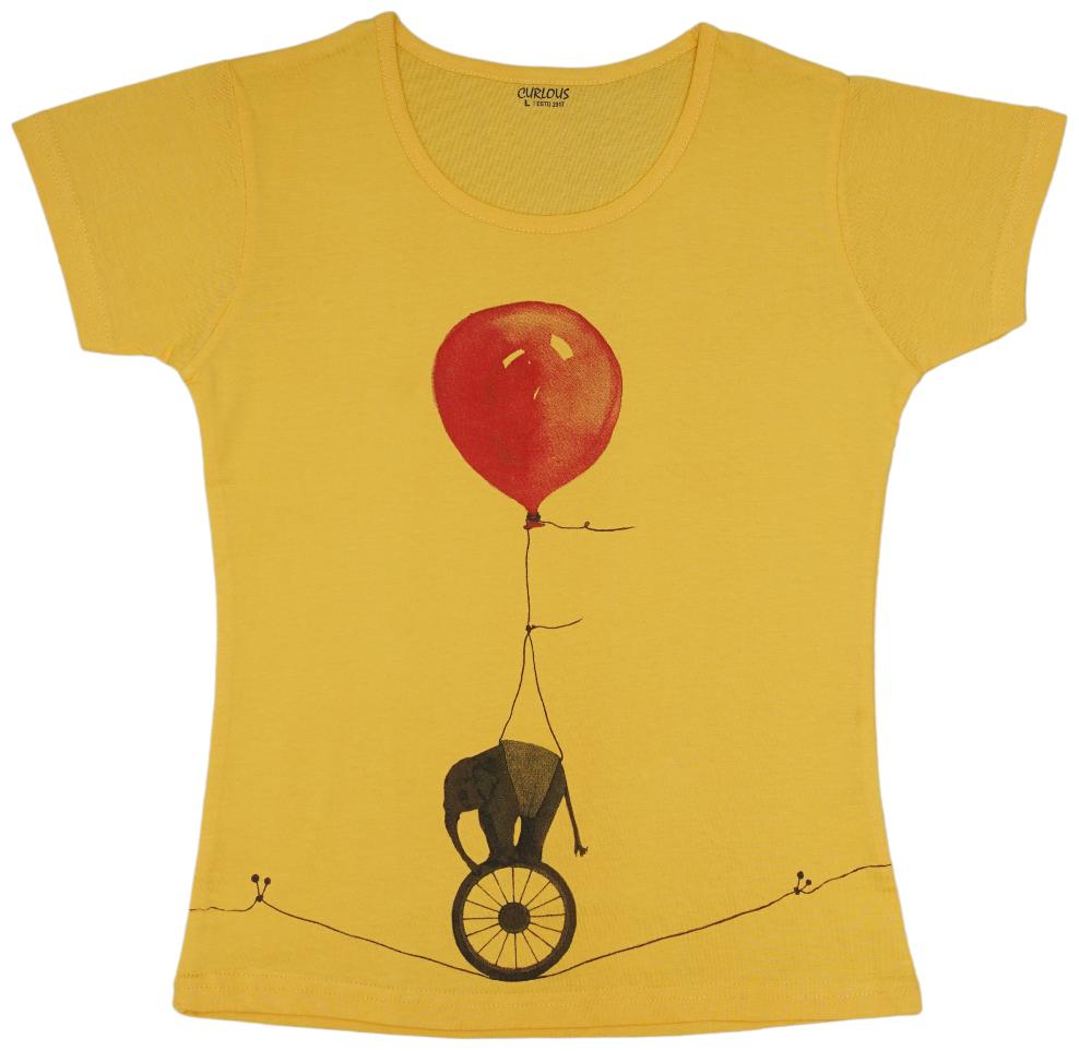 

curlous Girl Cotton Solid Top - Yellow