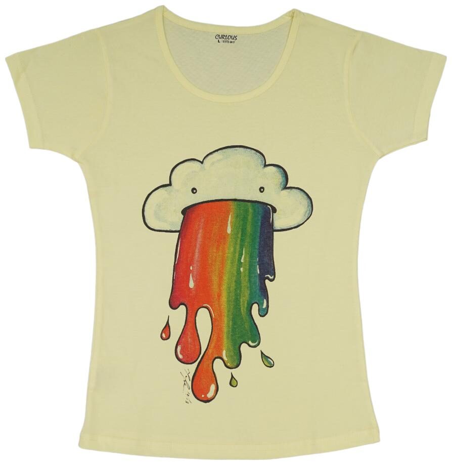 

curlous Girl Cotton Solid Top - Yellow