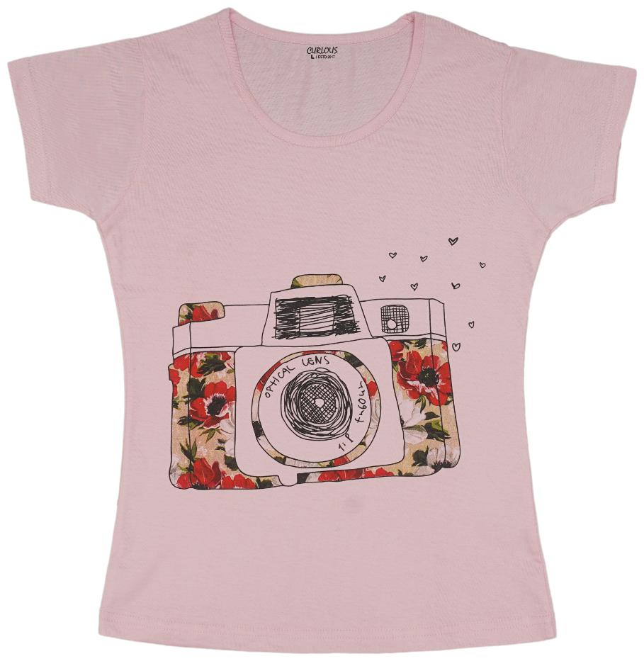 

curlous Girl Cotton Solid Top - Pink