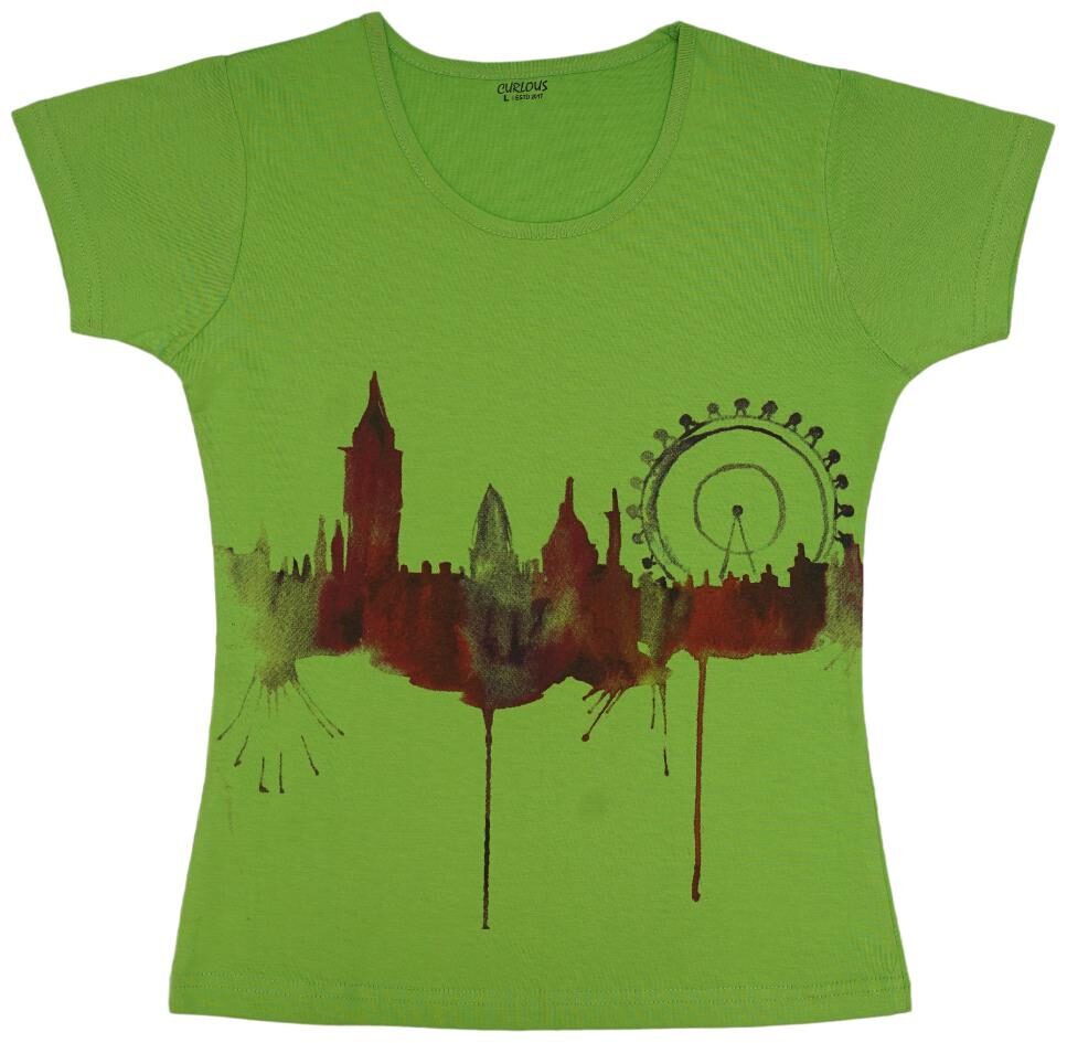 

curlous Girl Cotton Solid Top - Green