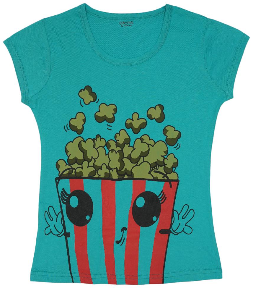 

curlous Girl Cotton Solid Top - Green