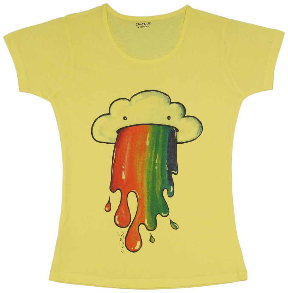 

curlous Girl Cotton Solid Top - Yellow