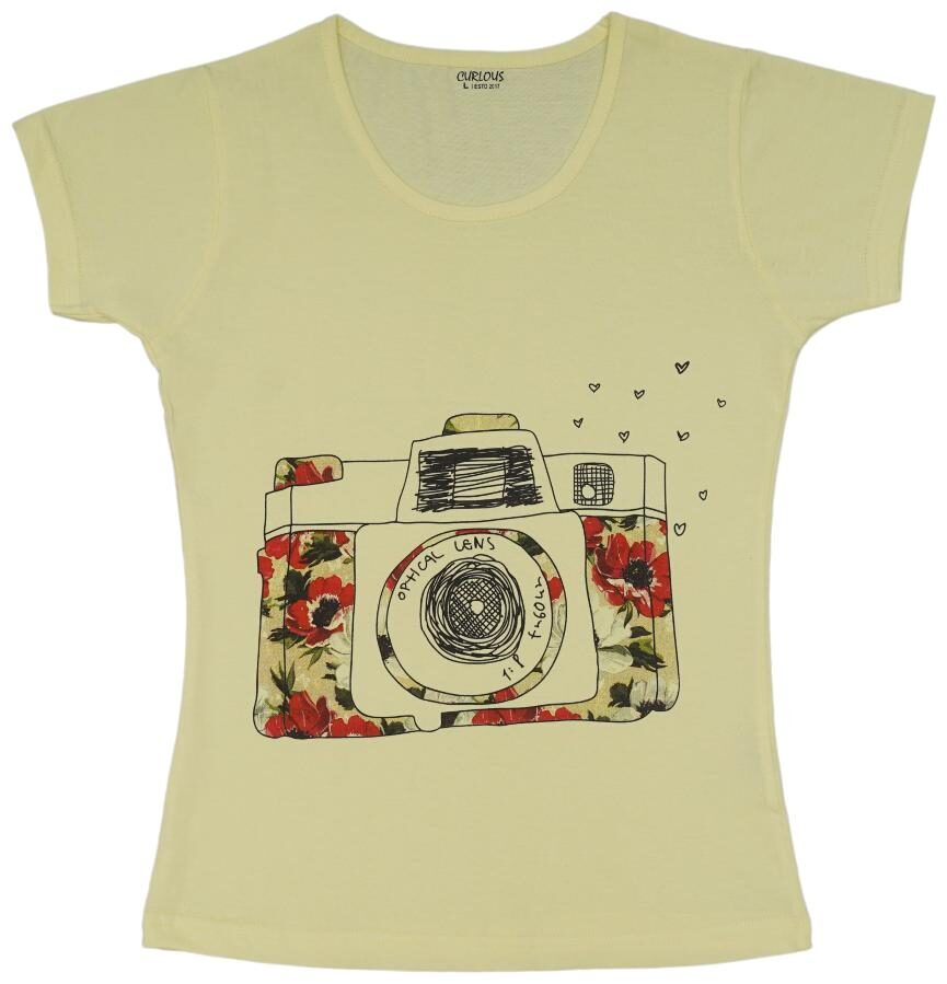 

curlous Girl Cotton Solid Top - Yellow