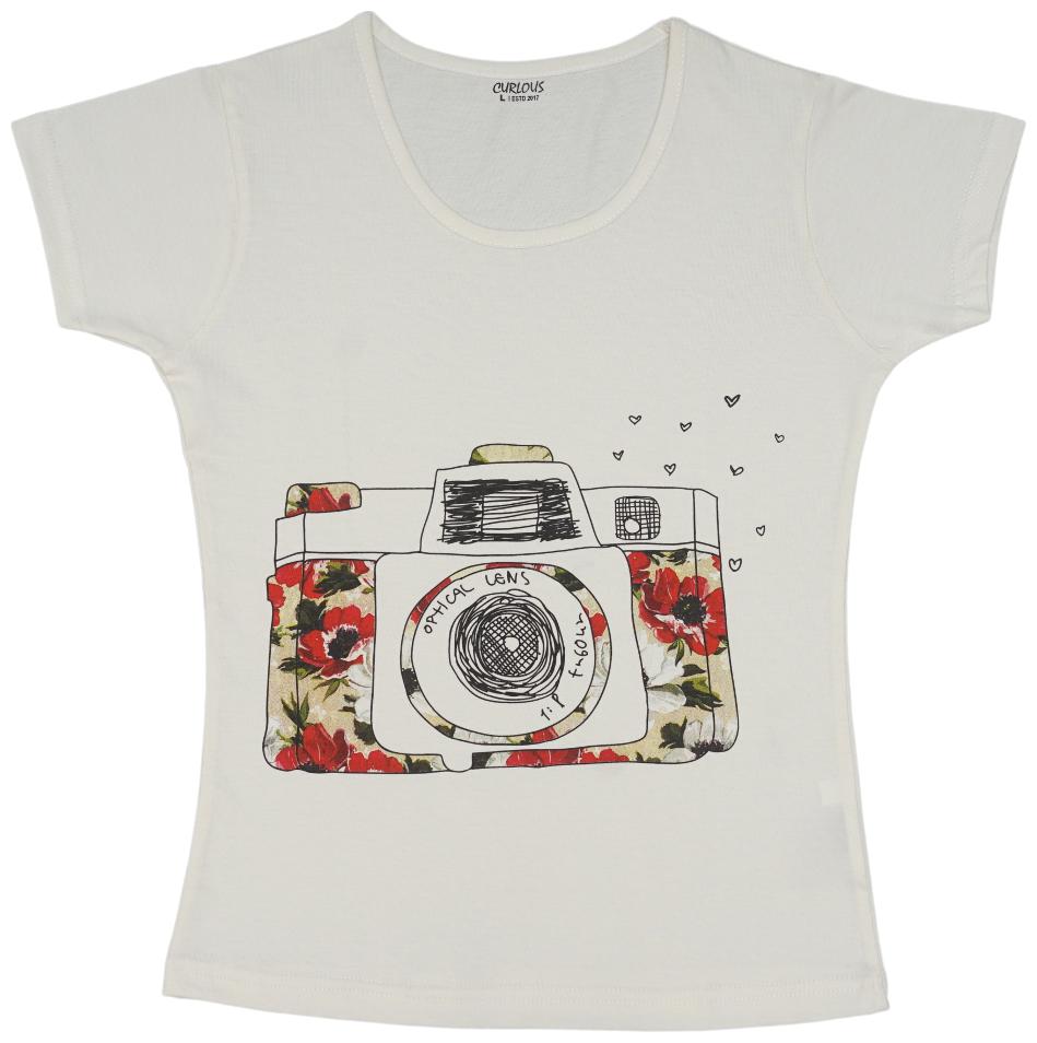 

curlous Girl Cotton Solid Top - White