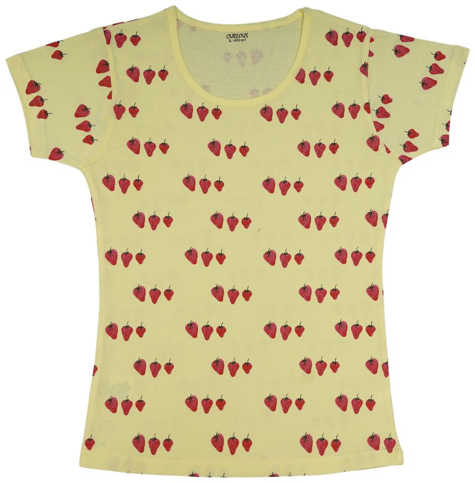 

curlous Girl Cotton Solid Top - Yellow