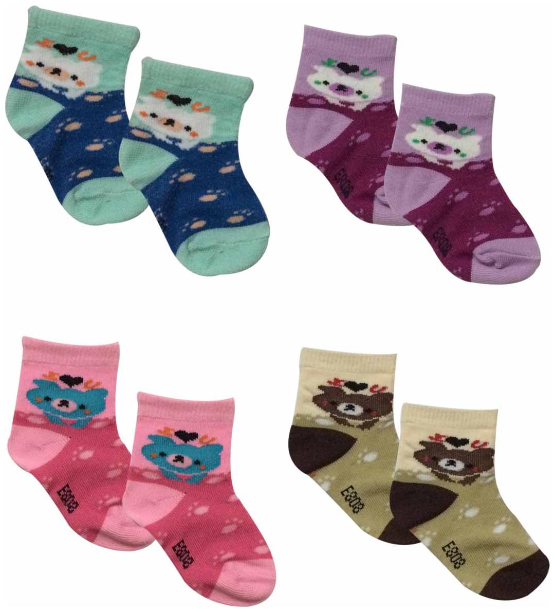 

Cute Collection- Cotton Socks for Kids (Unisex 1-2 year) 4 pair