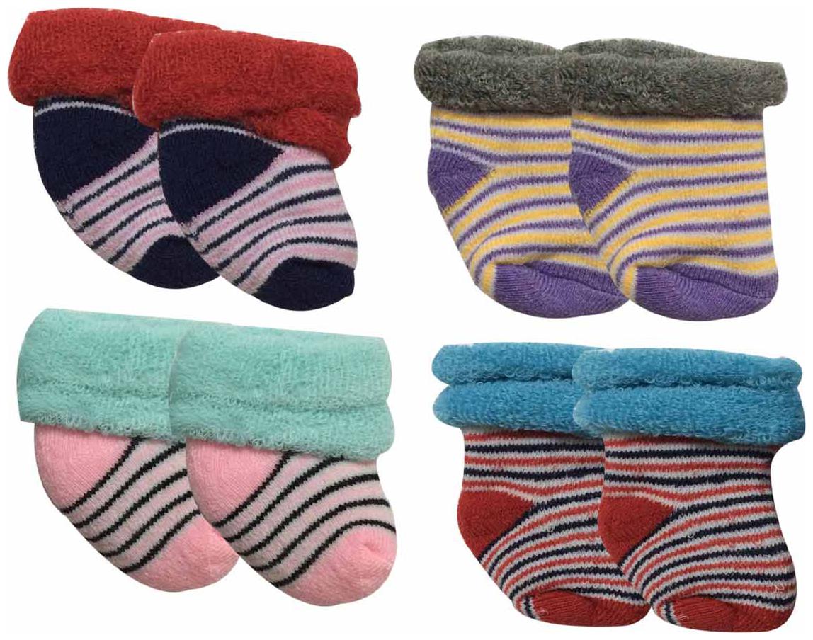

Cute Collection- Woolen Socks for New Born Baby (Unisex 4 pair)