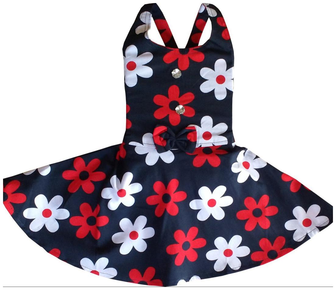

MPC Baby girl Cotton Floral Princess frock - Blue