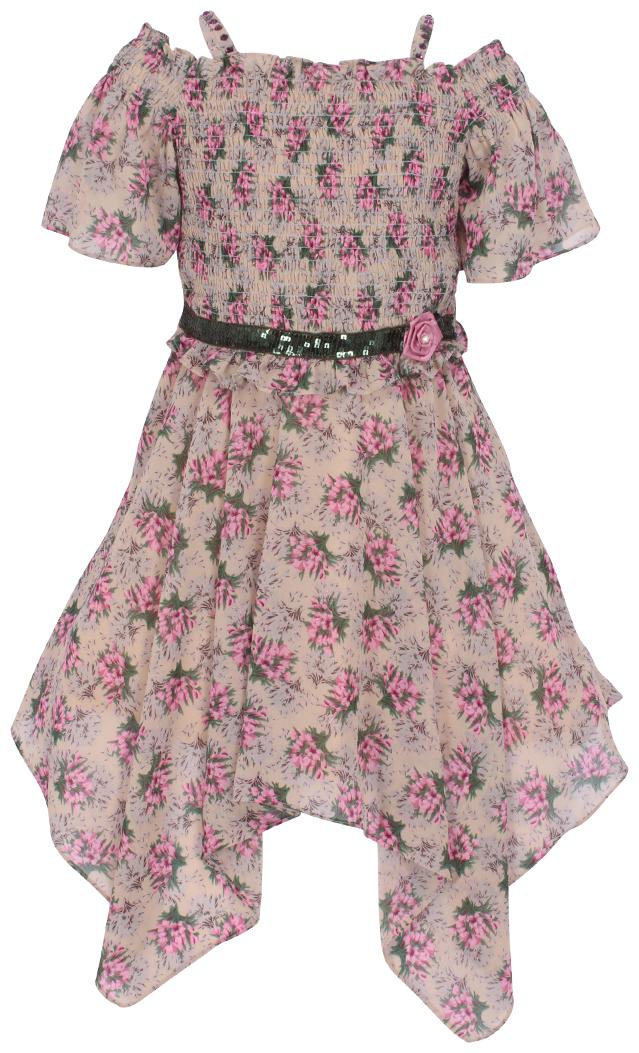 

Cutecumber Beige Georgette 3 4th Sleeves Knee Length Princess Frock ( Pack of 1 )