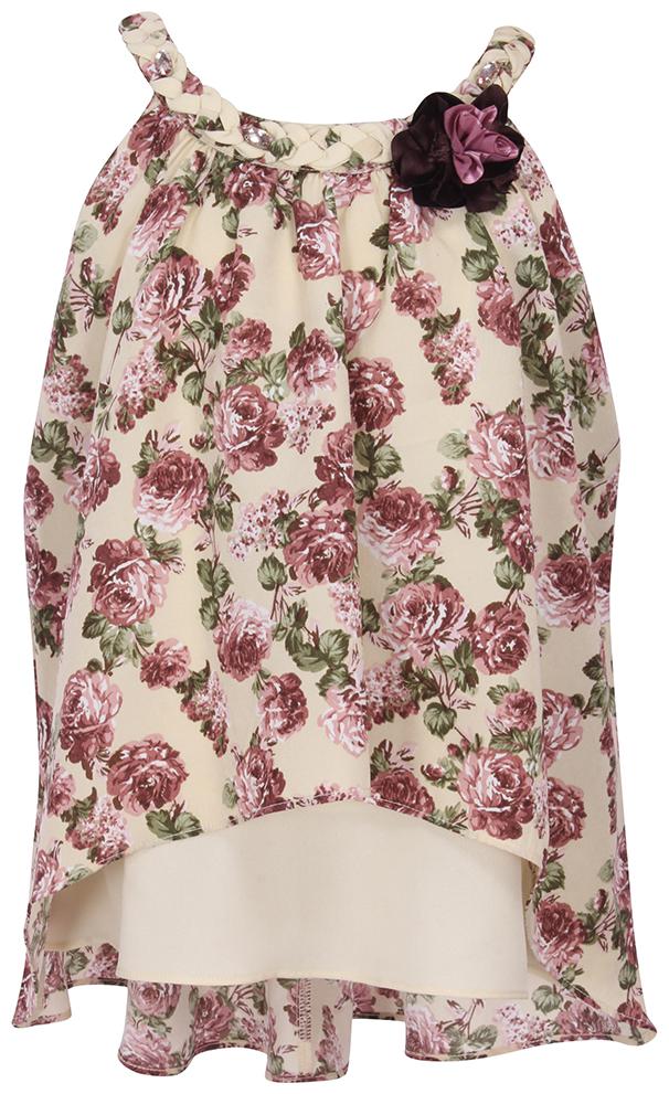 

Cutecumber Girl Georgette Floral Top - Cream