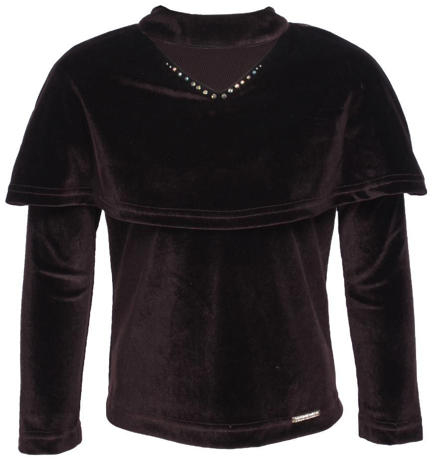 

Cutecumber Girl Polyester Embellished Top - Brown