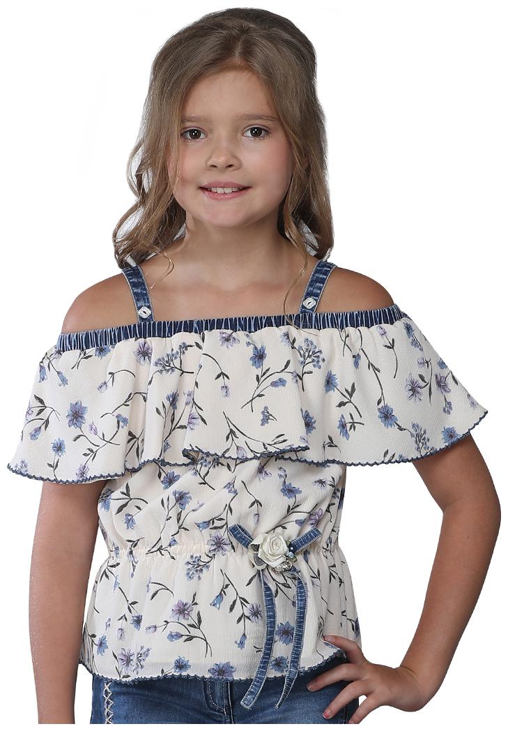 

Cutecumber Girl Georgette Floral Top - Cream