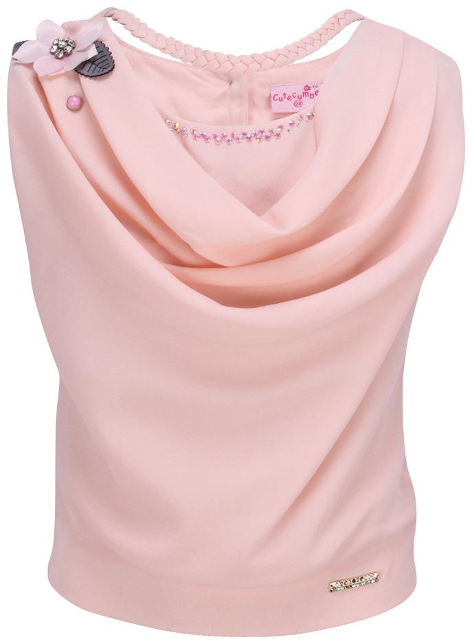 

Cutecumber Girl Georgette Embellished Top - Pink