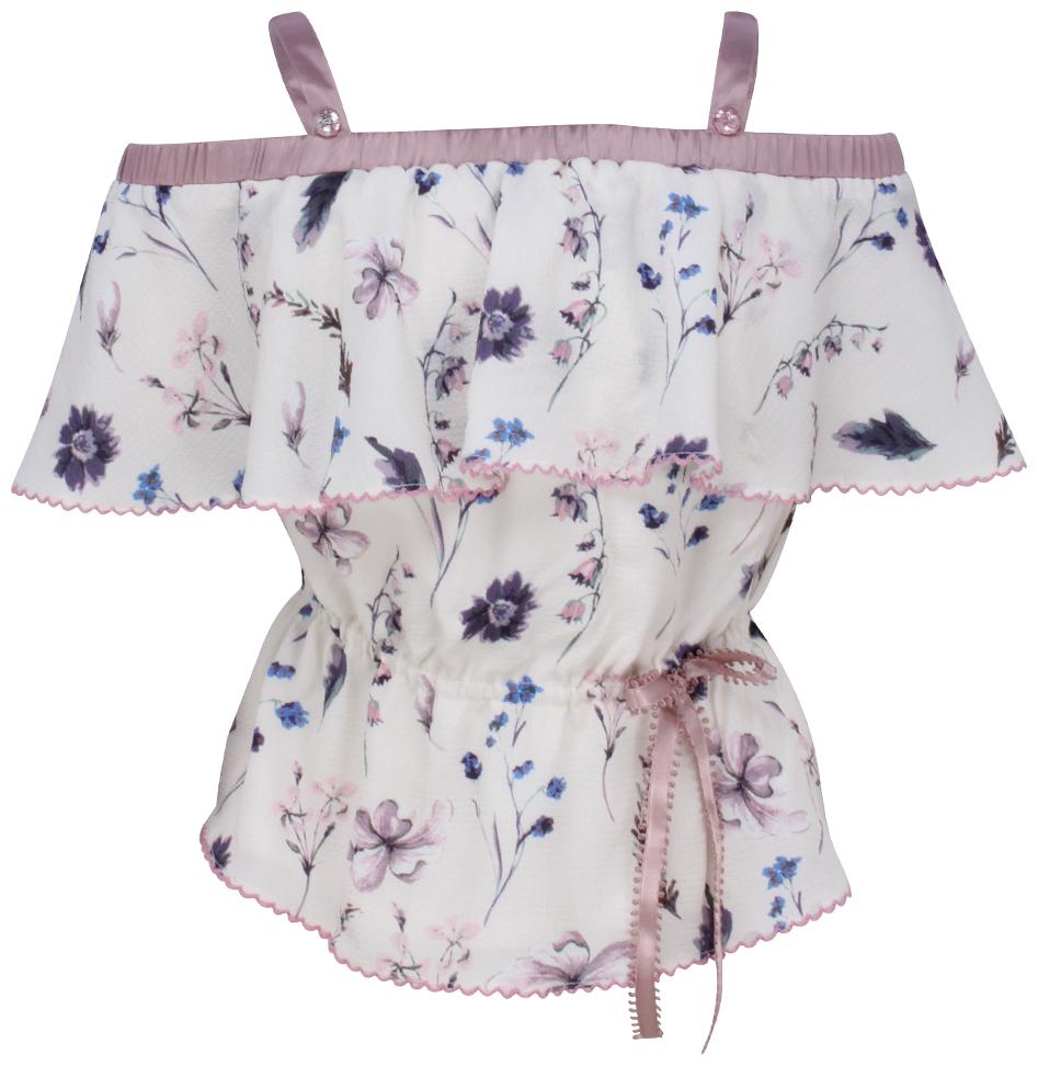 

Cutecumber Girl Georgette Floral Top - Cream