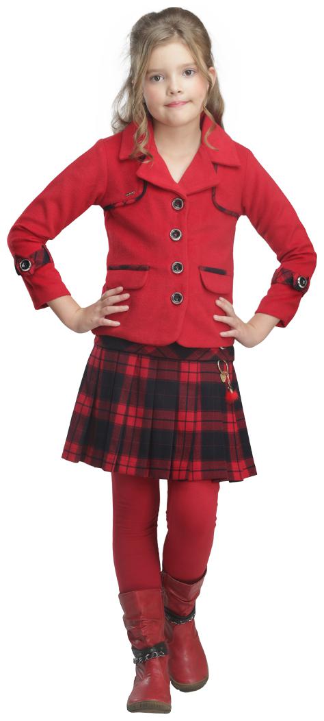 

Cutecumber Girl Polyester Top Bottom Set - Red