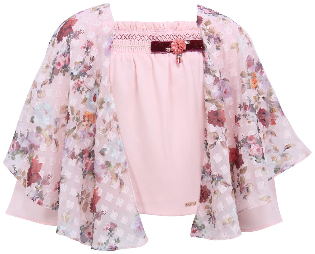 

Cutecumber Girl Georgette Floral Top - Pink