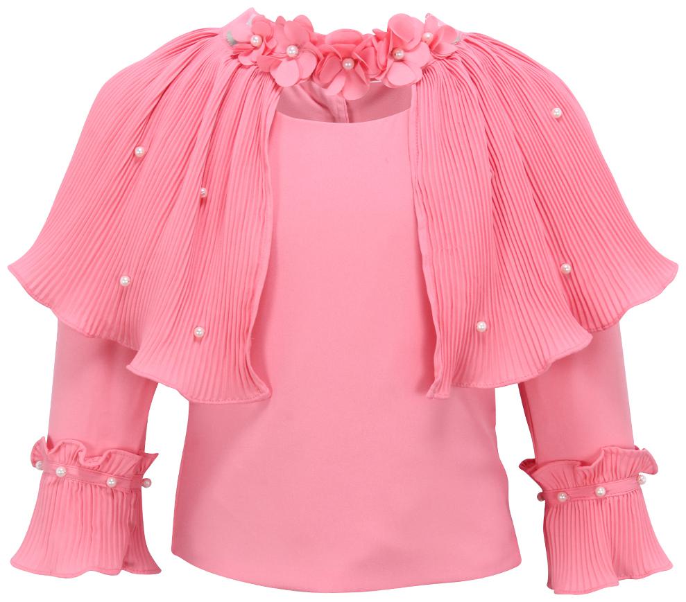 

Cutecumber Girl Georgette Embellished Top - Pink