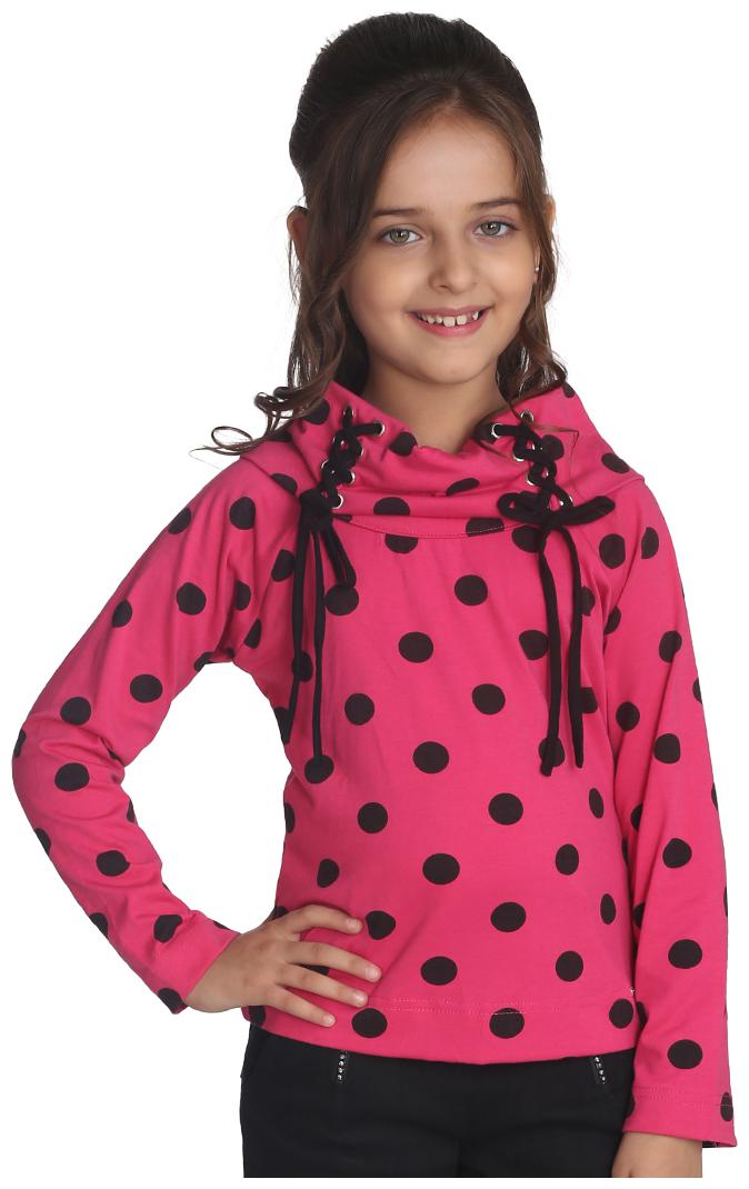

Cutecumber Girl Cotton Polka dots T shirt - Pink