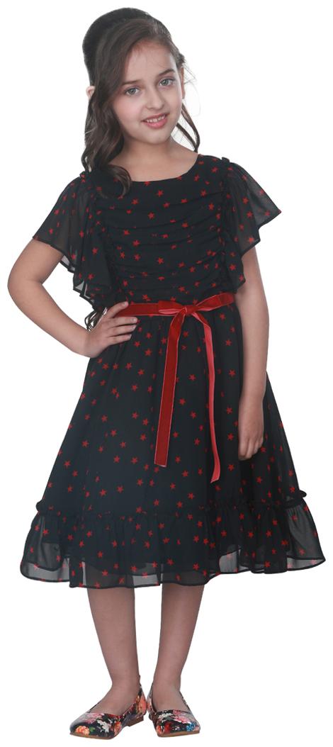 

Cutecumber Baby girl Polyester Solid Princess frock - Black