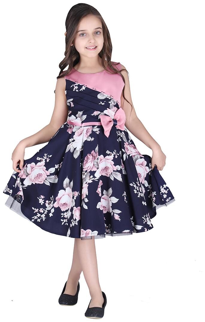 

Cutecumber Blue Georgette Sleeveless Knee Length Princess Frock ( Pack of 1 )