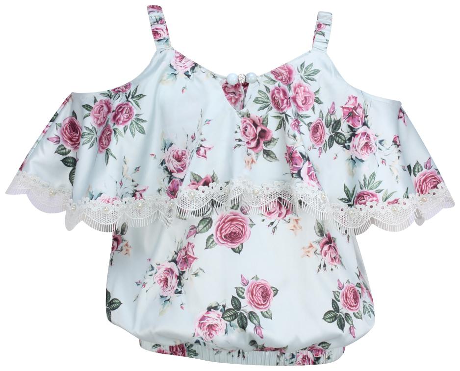 

Cutecumber Girl Satin Floral Top - Multi