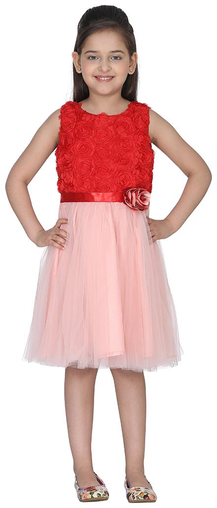 

Cutecumber Red Pink Net Sleeveless Knee Length Princess Frock ( Pack of 1 )