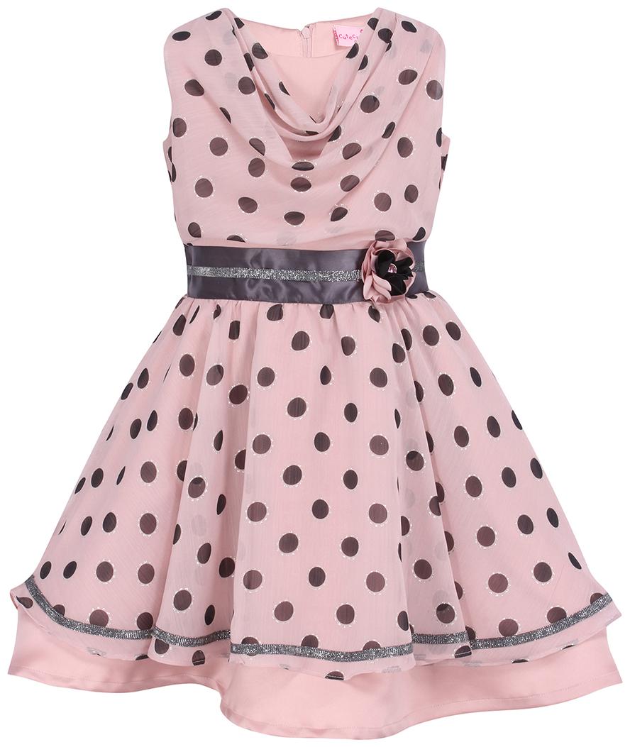 

Cutecumber Pink Georgette Sleeveless Knee Length Princess Frock ( Pack of 1 )