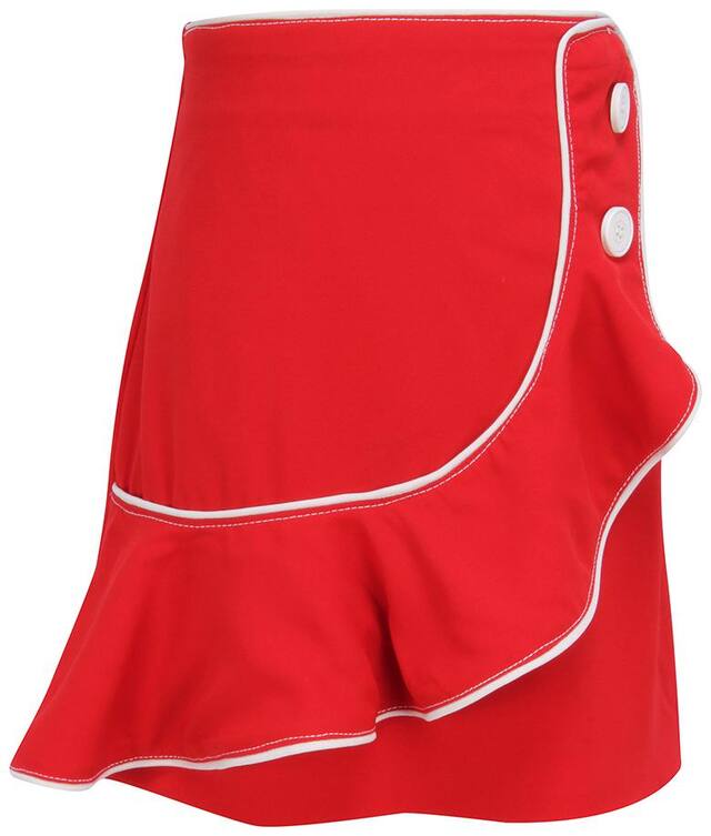Cutecumber Baby girl Georgette Solid Skirt - Red