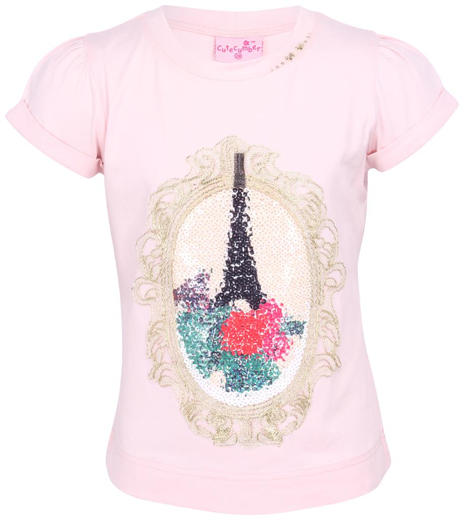 

Cutecumber Girl Knitted Printed Top - Pink