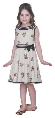 

Cutecumber Cream Cotton Sleeveless Knee Length Princess Frock ( Pack of 1 )