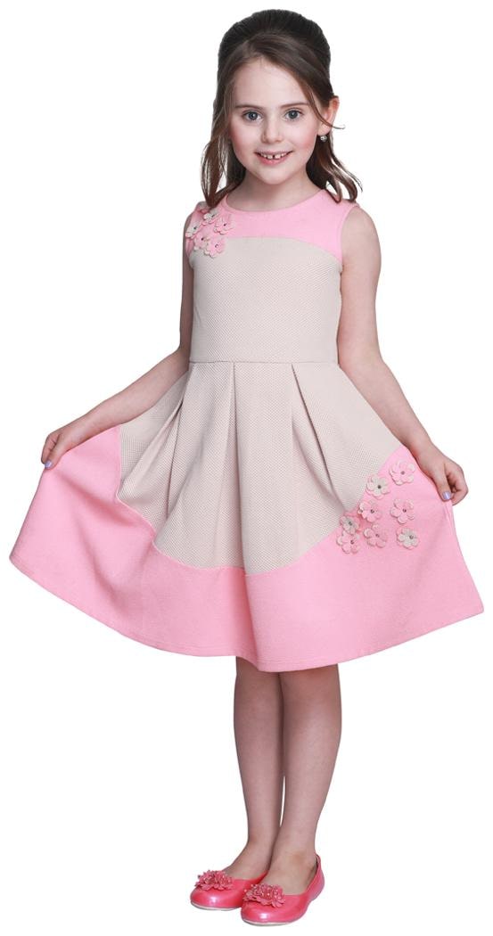 

Cutecumber Baby girl Polyester Solid Princess frock - Beige