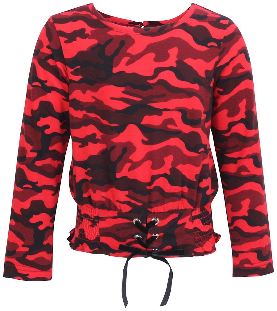 

Cutecumber Girl Cotton blend Printed Top - Red