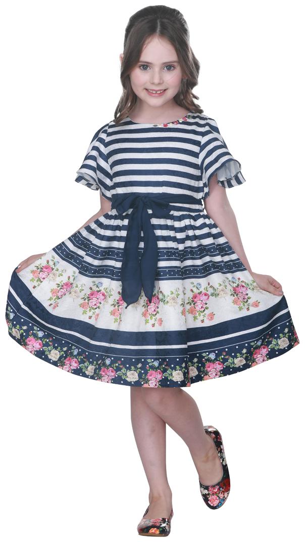 

Cutecumber Blue Polyester Short Sleeves Knee Length Princess Frock ( Pack of 2 )