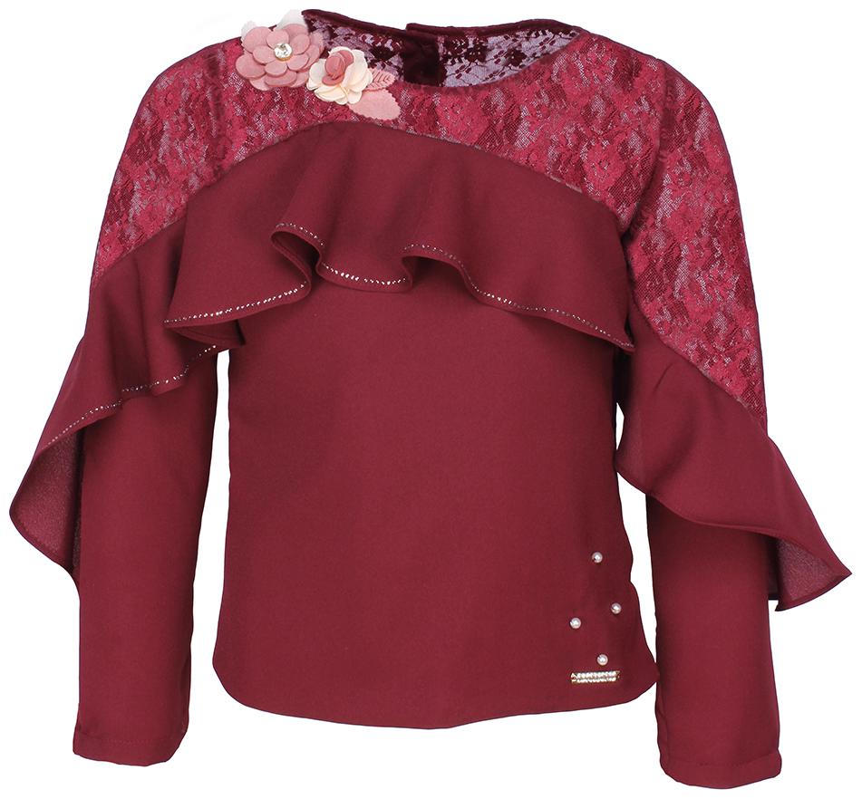 

Cutecumber Girl Georgette Embellished Top - Maroon