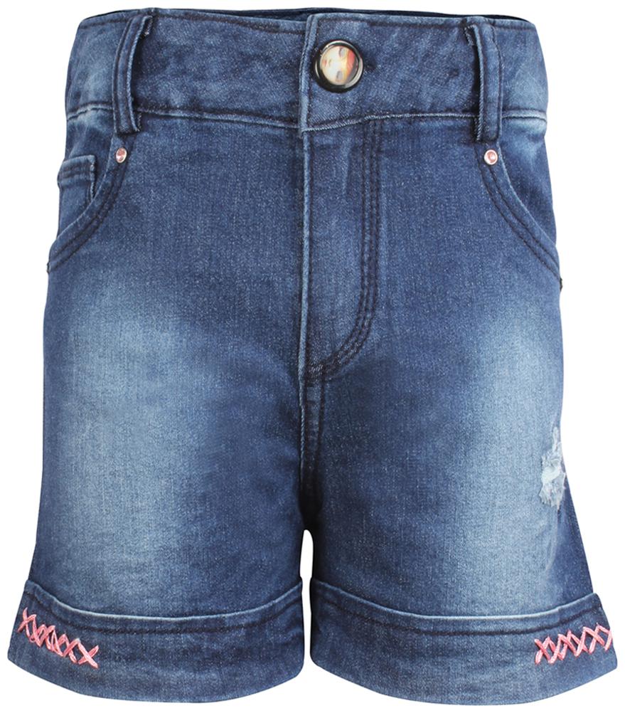 

Cutecumber Girl Denim Solid Denim shorts - Blue