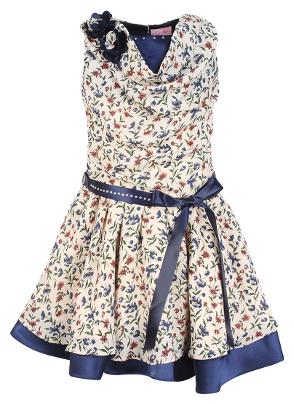

Cutecumber Baby girl Georgette Solid Princess frock - Blue