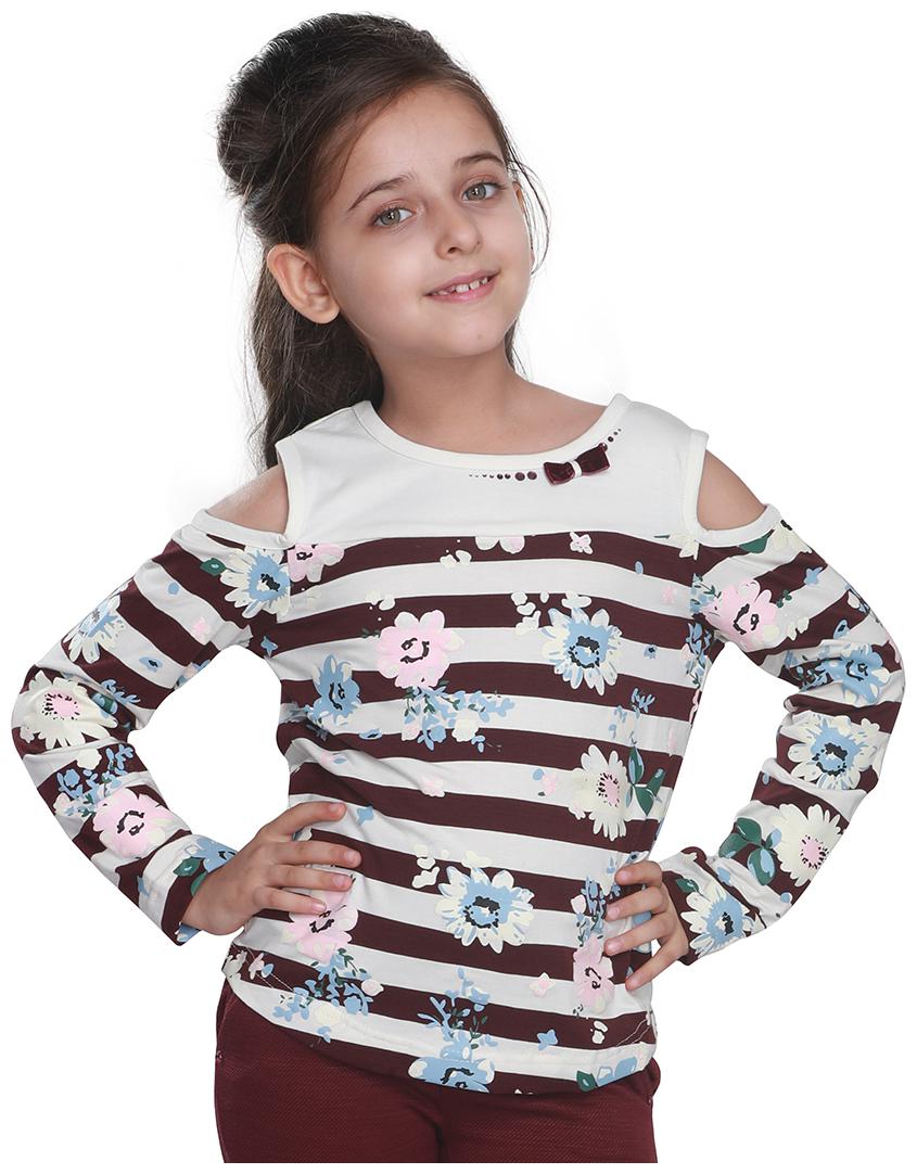 

Cutecumber Girl Polyester Solid Top - Cream