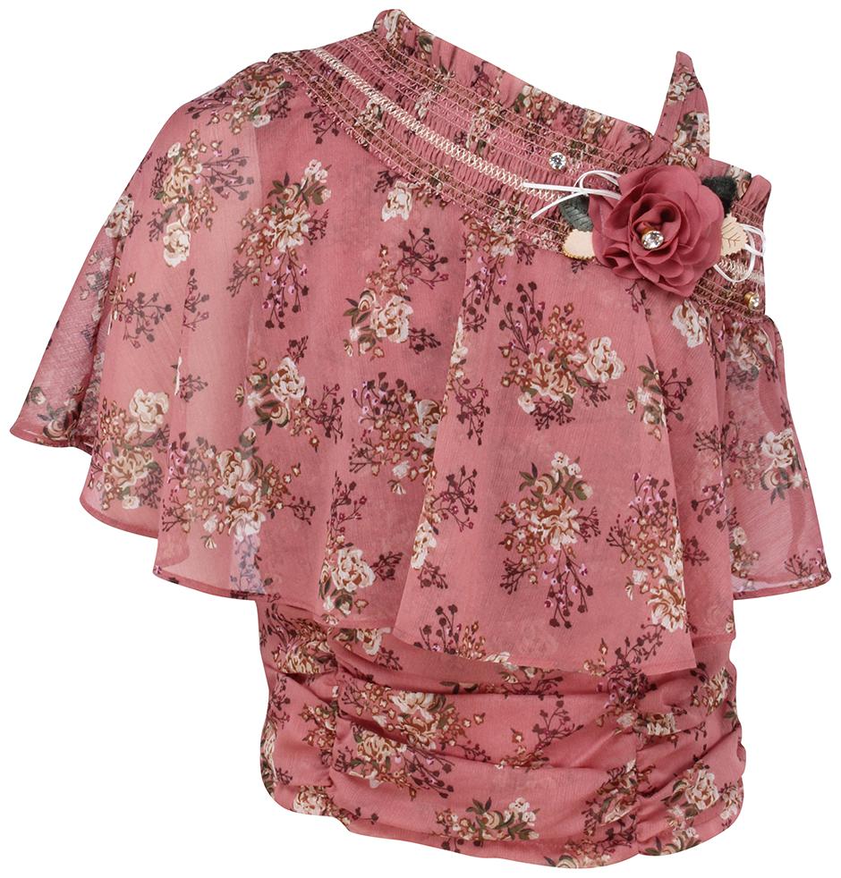 

Cutecumber Girl Georgette Floral Top - Brown