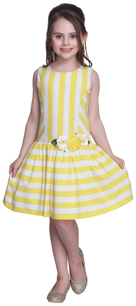 

Cutecumber Baby girl Polyester Solid Princess frock - Yellow