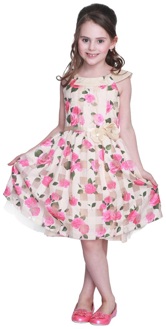 

Cutecumber Baby girl Polyester Solid Princess frock - Cream