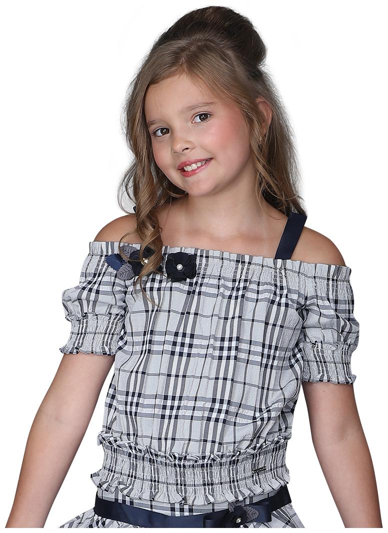 

Cutecumber Girl Cotton Striped Top - Blue
