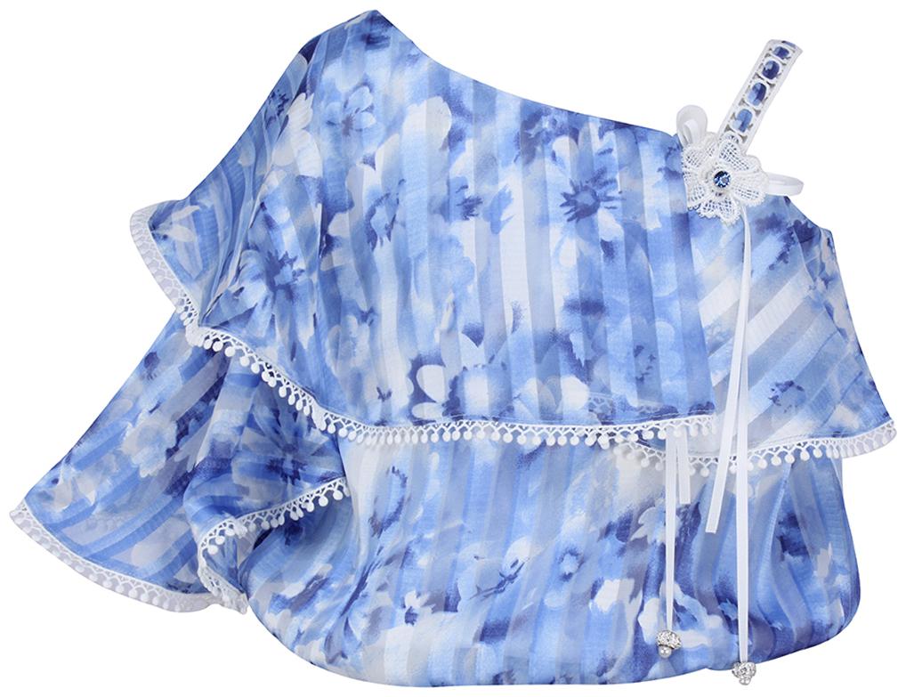 

Cutecumber Girl Georgette Floral Top - Blue