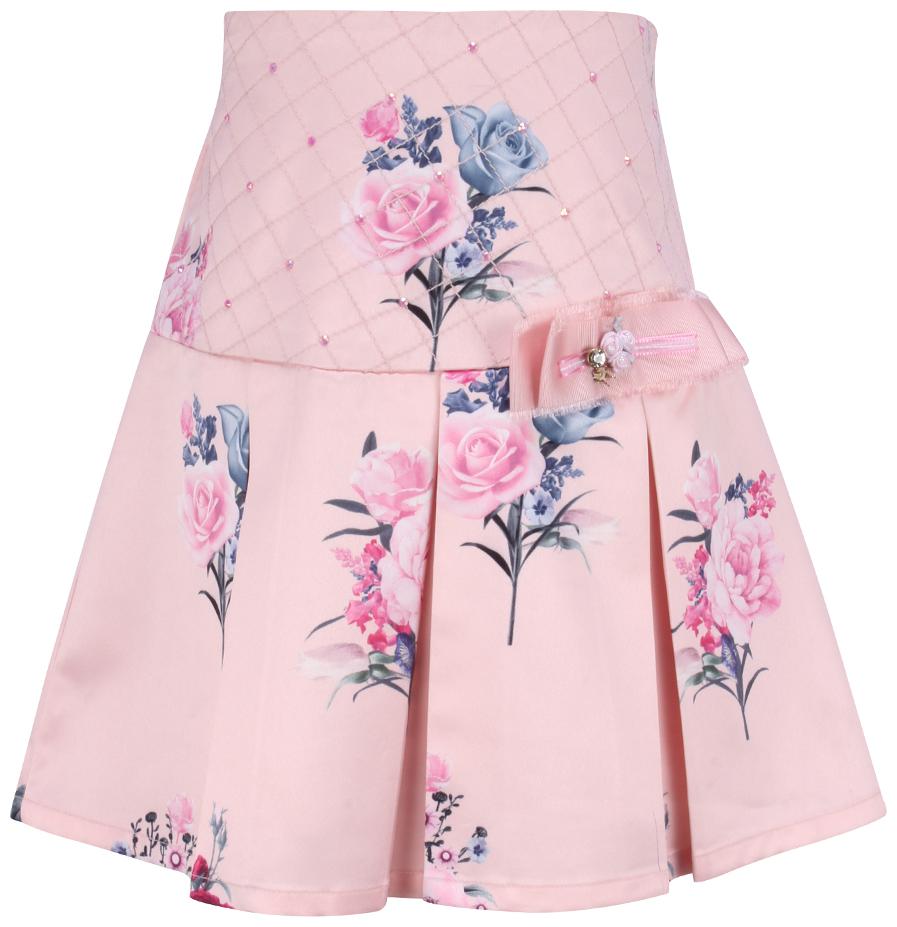 

Cutecumber Baby girl Satin Printed Skirt - Pink