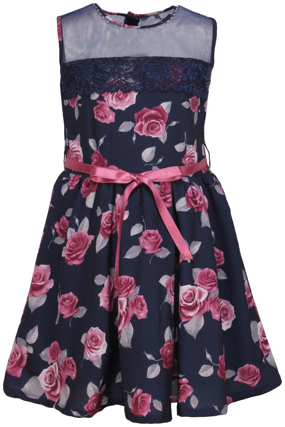 

Cutecumber Giel s Floral Printed Navy Dress